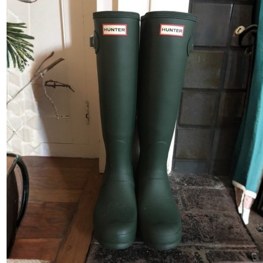 Hunter Dark Green Waterproof Boots